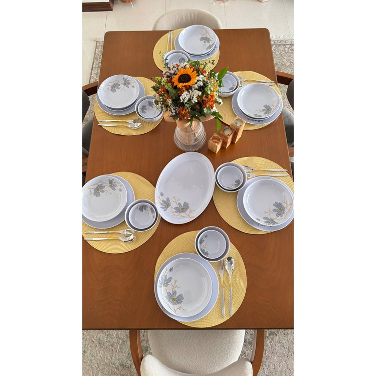 سرویس ملامین 34 پارچه دیوالی گلدارطرح ژالین